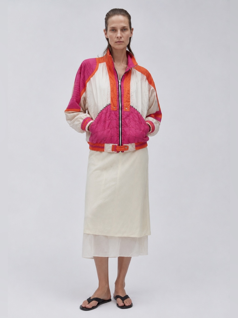 Vintage Dashers Neon Colorblock Windbreaker | 80s Dopamine Jacket